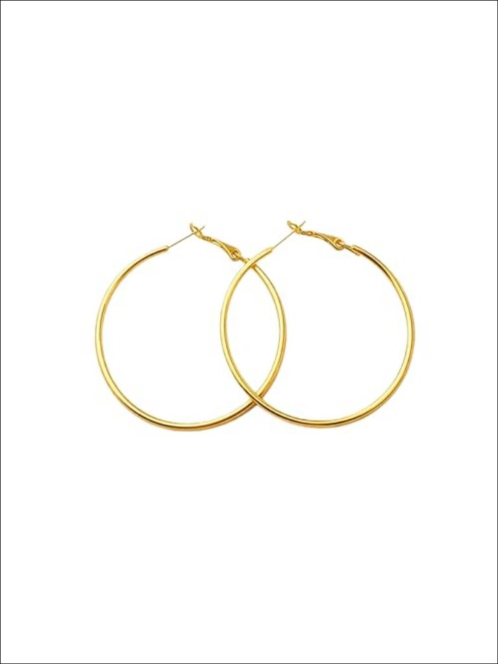 18K Gold Plated Surgical Steel Hoop Earrings Hypoallergenic Lightweight Women